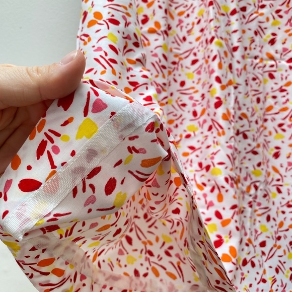 Vintage Floral Midi Skirt - Pink and Red - Picture 4 of 7